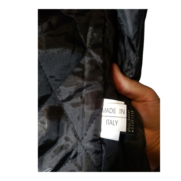 A Collezioni  Men's Size S 48 Black Faux Leather Jacket - Picture 7 of 8